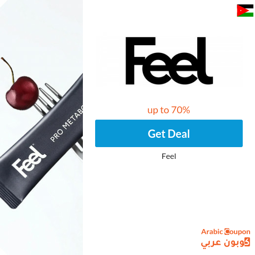 Feel Sale & offers online in Jordan with Feel promo code "AA50"